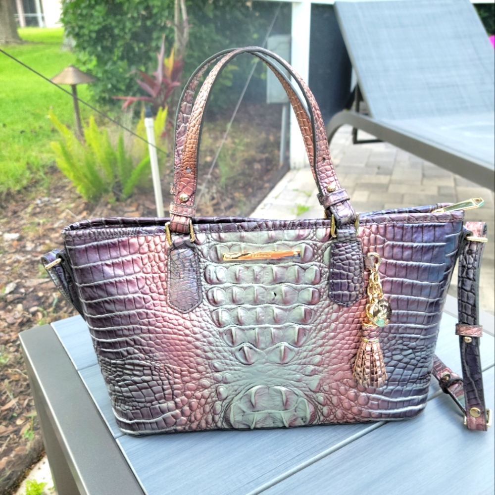 Brahmin Smokey Quartz EUC mini asher